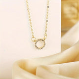 Women's Stone Pendant with Chain Micro Plating